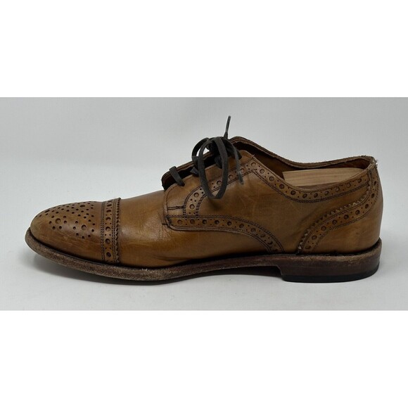 Allen Edmonds Rogue Brown Leather Cap Toe Brogue Oxford Dress Shoes Mens 9.5 D - Picture 10 of 12